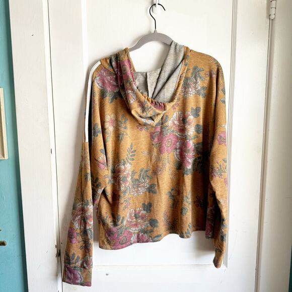 Gemstone LOVELY Spellout Cropped Athleisurewear Long Sleeve Hooded Sweatshirt 3X - Picture 8 of 10